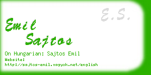 emil sajtos business card